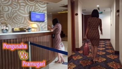 Indo Kenikmatan luar biasa cek in dengan Pramugari Cantik