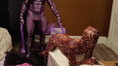 In Heat - Double Floggers. Taming my Exotic Pet. Facial finish.