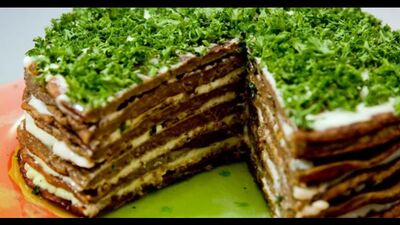 ПЕЧЕНОЧНЫЙ ТОРТ(описание под видео)