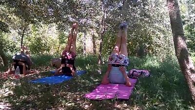 Стойка на лопатках