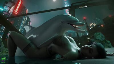 Judy and Dolphin zoophilia (Cyberpunk 2077)