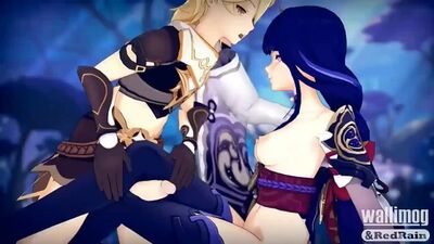 |Aether x Raiden Shogun| |Hentai| |Genshin impact|