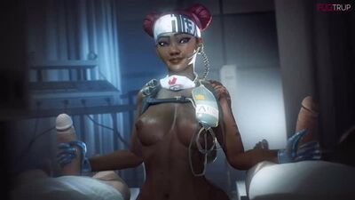 Lifeline - handjob; masturbation; 3D sex porno hentai; [Apex Legends]