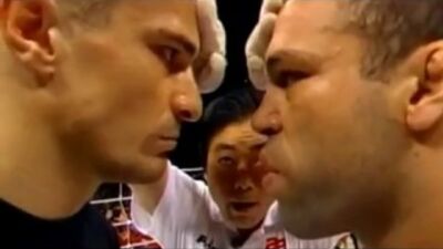 Mirko Crocop vs Wanderlei Silva 1 - Best Staredown ever in MMA