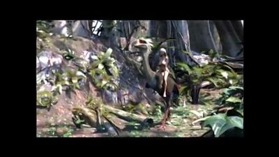 Bird vore girl head first