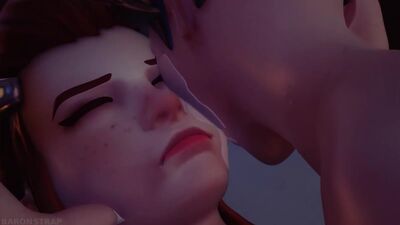 3D porn - Brigitte Puts Tracer in the Machine (Overwatch sex) futa/ futanari