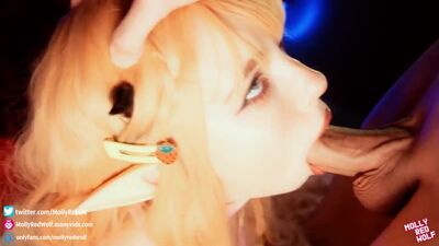 Succubus Cosplay Blowjob