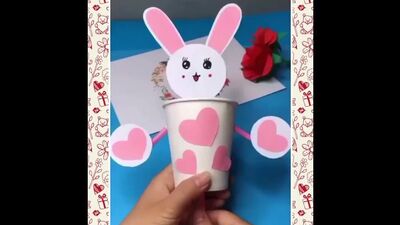 ВЛЮБЛЕННЫЙ КРОЛИК, переполненный эмоциями. Потешная поделка на день Святого Валентина.