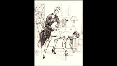 Spanking art Vintage