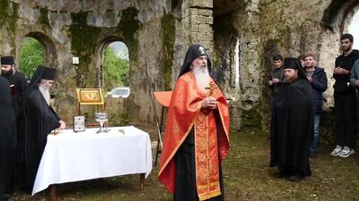 Абхазия: молебен на восстановление Храма в селе Дурипш 3 мая 2019года