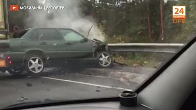 Авария в Волжском районе. (Видео).