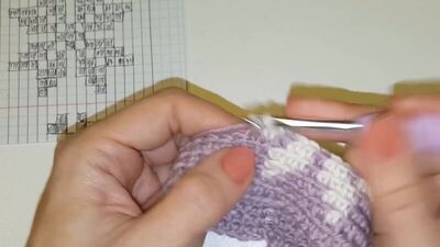 ЖАККАРД по кругу КРЮЧКОМ без накида Без смещения узора За заднюю полупетлю Жакка