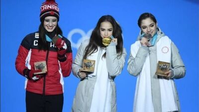 Алина Загитова и Евгения Медведева Произвольная программа Олимпийские игры-2018.