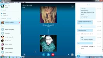 Американка КРистин, голая в скайпе