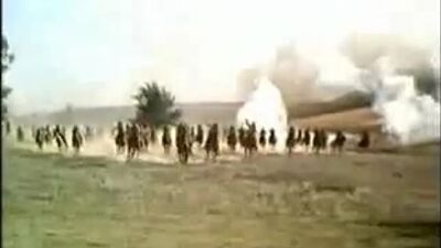 Атака казаков на позиции Австро-Венгрии