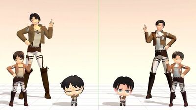 Атака титанов. Эрен и Леви танец.