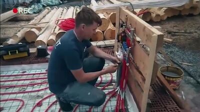 Баня 4,5 на 6 м. Теплый водяной пол. Автор - Ютуб канал "Бери Баню".