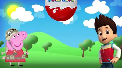 Свинка Пеппа и Щенячий патруль Открываем яйца киндер сюрприз Unboxing Kinder Surprise Марусины сказк