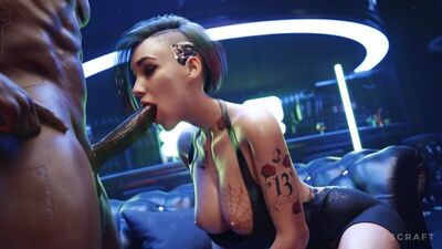 Cyberpunk2077 - Джуди и большой черный член 18+
