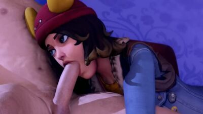 Skye - oral sex; minet; blowjob; deepthroat; facefuck; lipfuck; licking; big dick; 3D sex porno hentai; [Fortnite]