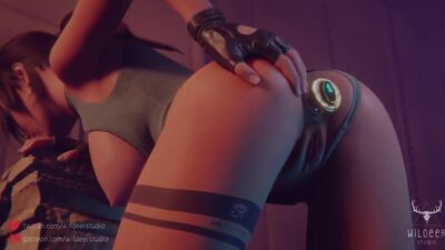 (Sound)Lara Croft Gatekeeper Part 1 : solo masturbation [Tomb Raider;Porn;Horsecock Dildo;Blender;R34;Sex;порно;секс;соло]