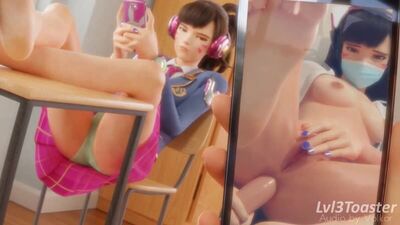 (Sound)D.Va female solo masturbation ver.1 [Overwatch;Porn;Hentai;Dildo;R34;Sex;Blender;порно;секс;соло;овервотч]