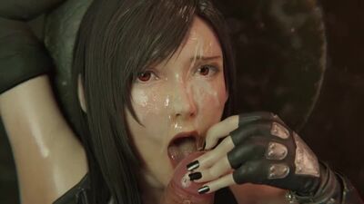 Tifa Lockhart - oral sex; minet; blowjob; deepthroat; facefuck; lipfuck; cumshot; handjob; 3D sex porno hentai; [Final Fantasy]