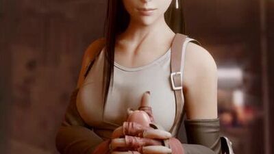 Tifa Lockhart - handjob; masturbation; orgasm; cum; 3D sex porno hentai; #1; [Final Fantasy]