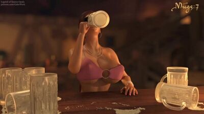 Gabrielles "work in bar"