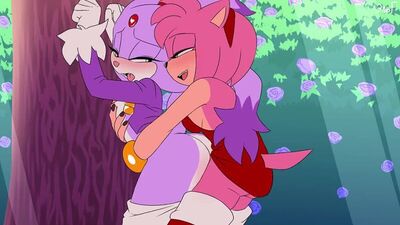 Furry yiff futa sonic amy rose and blaze the cat