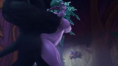 Tyrande Whisperwind x Worgen - night elf; ntr; netorare; betrayal; doggystyle; big tits; 3D sex porno hentai [World of Warcraft]