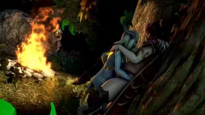 Alexstrasza (dragon aspect) x Draenei - futanari; sissy; trap; milf; slut; whore; doggystyle; tittysuck; [World of Warcraft]