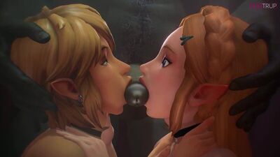 Princess Zelda x Link x Ganon - BBC; blacked; interracial; sissy; trap; femboy; trans; 3D sex porno hentai [The Legend of Zelda]