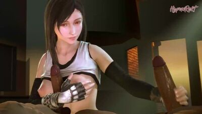 Tifa Lockhart - group sex; gangbang; BBC; blacked; interracial; tittyfuck; paizuri; handjob; 3D sex porno hentai [Final Fantasy]