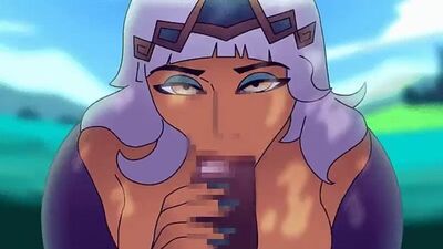 Qiyana - NSFW; gif; animation; oral sex; minet; blowjob; facefuck; 3D sex porno hentai; (by @Vampiranhya) [League of Legends]