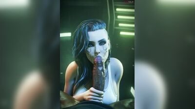 Rogue Amendiares - NSFW; BBC; blacked; interracial hentai; oral sex; blowjob; 3D sex porno hentai (by @FugTrup) [Cyberpunk 2077]