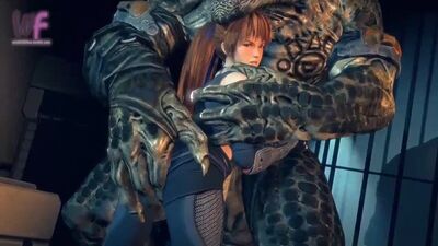 3D Monster DoA Kasumi-monster-gangbang-windfall_720p Hentai rule 34 video porn game Dead Or Alive
