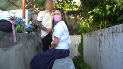 Pinay Student and Pinoy Teacher sex in public cemetery