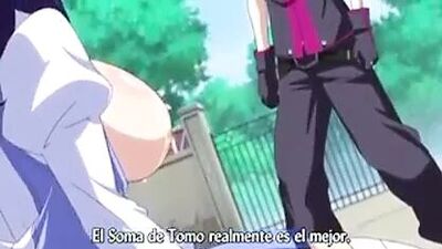 School girl gets her big boobs sucked on