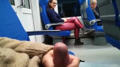 Stranger Jerked and suck me in the train