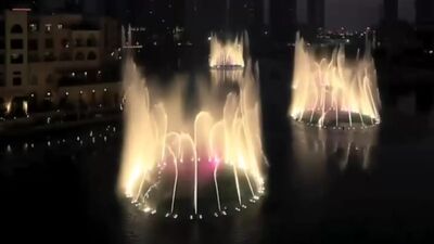 Фонтан под песню - Рождество - Так Хочется Жить - ОАЭ Дубай 