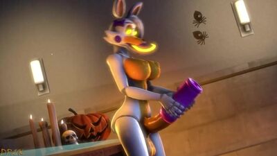Lolbit masturbating a member futanari (Five Nights at Freddy's)