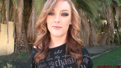 Petite Dani Jensen takes huge cock