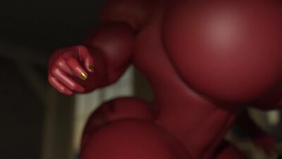 Гигантская женщина сверху на члене