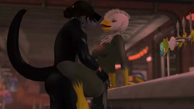 Furry Bar Fuck BirdxSnake (SL Yiff video)