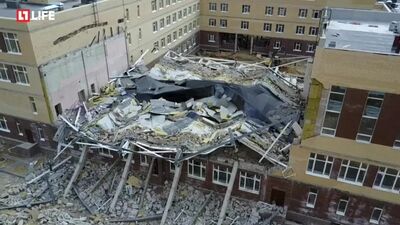 Обрушилась строящаяся школа в Ленинградской области. Есть жертвы LIVE