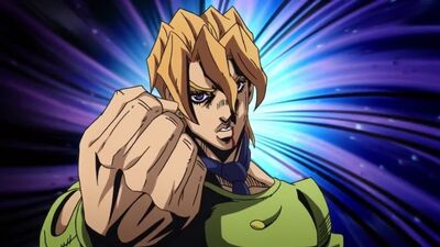 Тизер персонажа Паннакотта Фуго из аниме JoJo no Kimyou na Bouken: Ougon no Kaze.