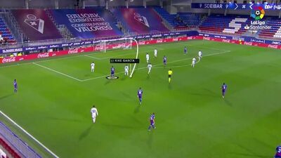 Гол Кике Гарсии за «Эйбар» в ворота «Реала»