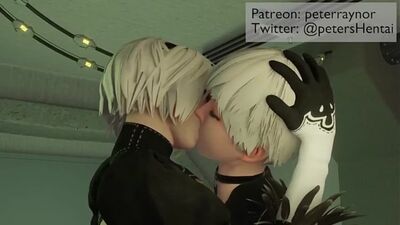 Android Yorha 2B x Yorha 9S - femdom; femboy; sissy; trap; futanari; anal; missionary; 3D sex porno hentai; [NieR:Automata]