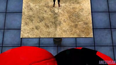 Giantess Harley Quinn удушает жопой